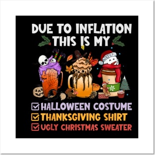 Coffee Inflation This Is My Halloween Thanksgiving Christmas Posters and Art